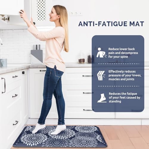 Kitchen Mat Water-Resistant Kitchen Rugs Cushioned Anti-Fatigue Floor Mat