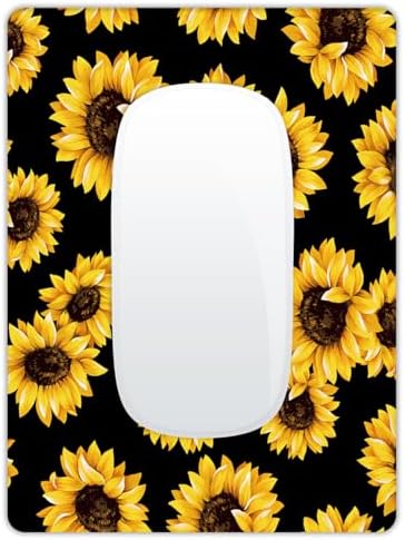 Small Mouse Pad, Mini Mouse Pad 6 X 8 Inch with Non-Slip Rubber Base for Keyboard Tray Laptops Wireless Mouse Home Office Travel, Washable & Portable (Sunflowers)