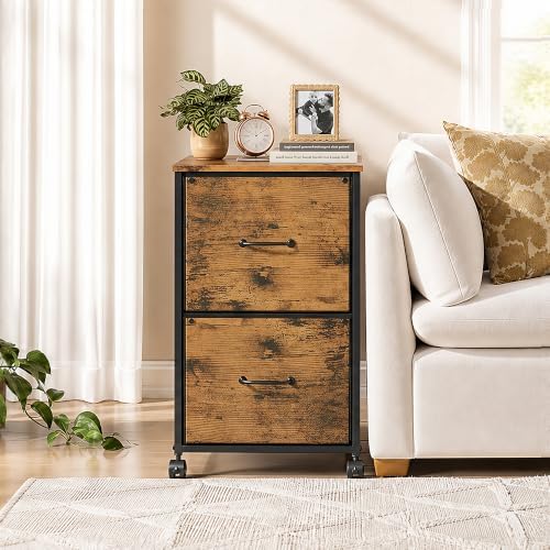 DEVAISE 2 Drawer Mobile File Cabinet, Rolling Printer Stand