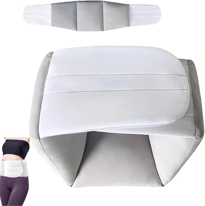 Lumbar Support - Ergonomic Waist Pillow for Back Pain Relief & Spinal Alignment, Adjustable Strap, Breathable Memory Foam for Office & Sleep.