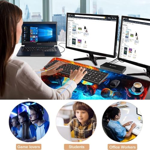 Keyboard Wrist Rest and Mouse Pad with Wrist Support Set Ergonomic Coaster,Memory Foam,Easy Typing Pain Relief,Large XL Desk Mat 31.5"x 11.8",Ice Wolf and Fire Wolf
