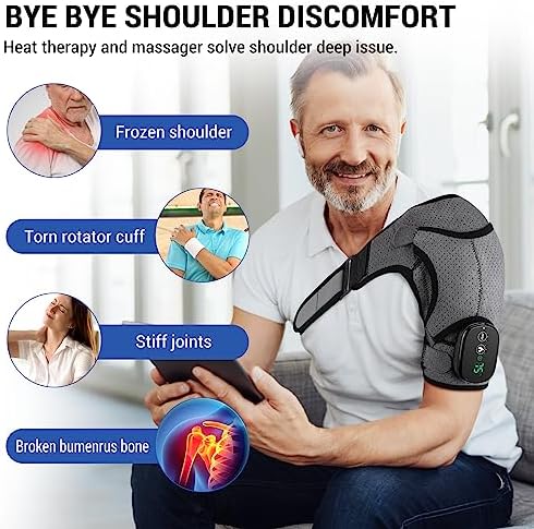 ERHIVORA Shoulder Heating Pads for Rotator Cuff Pain, Heated Shoulder Wrap Brace for Men Women