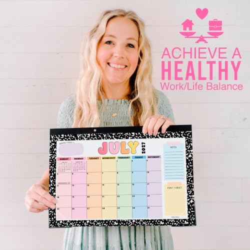 Large Desk Calendar 2027 - Desktop Calendar 2027-2028