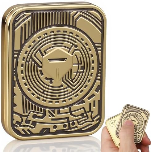 Cool Chip Fidget Slider for Kids, Fidget Toys Adults Metal Magnetic Fidgets Desk Toys, EDC Gadgets Anxiety Stress Relief Desk Toys, Tools for Adults Mens Gifts for Him & Dad, Boyfriend