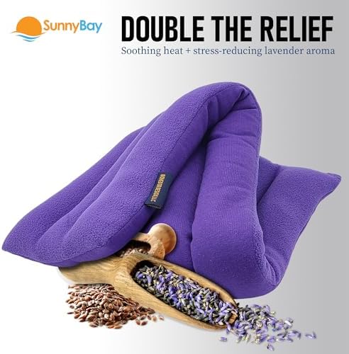 SunnyBay Lavender Heating Pad, Neck and Shoulder Wrap, 26x6 inch, Purple