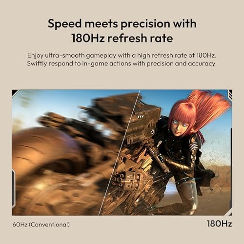 Pixio PX278 Wave Beige 27 inch 180Hz Refresh Rate Quad HD 1440p Resolution Fast IPS Panel 1ms GTG Response Time Built-in Speakers Gaming Monitor with AMD FreeSync
