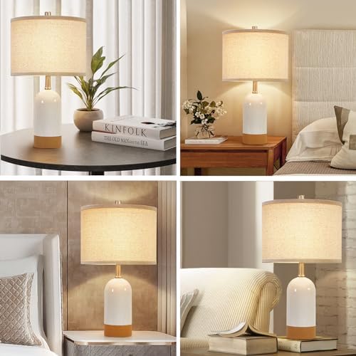 GyroVu Table Lamps Set of 2, Bedside Table Lamp for Bedroom Living Room