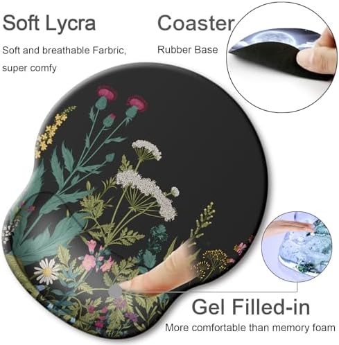 Ergonomic Mouse Pad with Wrist Rest Support,Gel Mouse Pads for Desk