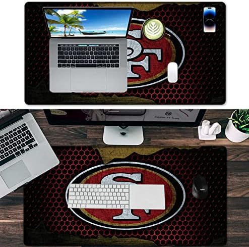 Large Mouse Pad Desk Mat for Home Office, Gaming Mousepad Extended Desk pad - Computer Keyboard Mouse Mat with Non-Slip Base and Stitched Edge Office Desk Organizers and Accessories