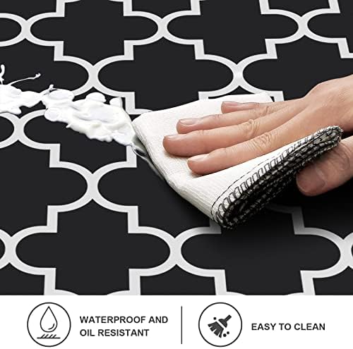 SweetFeet Kitchen Mat [2 PCS] Comfort Kitchen Rugs and Mats,Non-Skid Waterproof Anti-Fatigue Standing Floor Mats, Ergonomic Designed for Kitchen, Floor, Home, Office, Laundry, Black (17"x28"+17"x28")