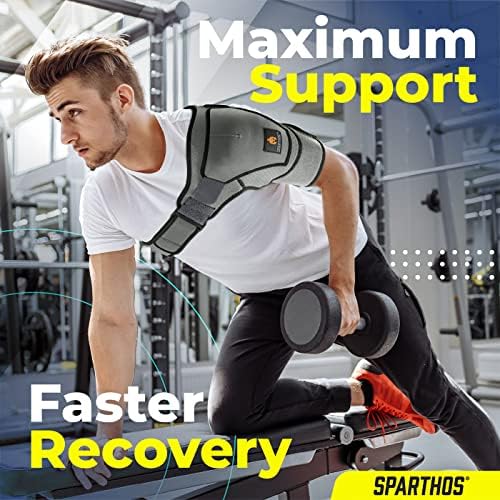 Sparthos Rotator Cuff Shoulder Brace for Women & Men - Support - Gray-UNI