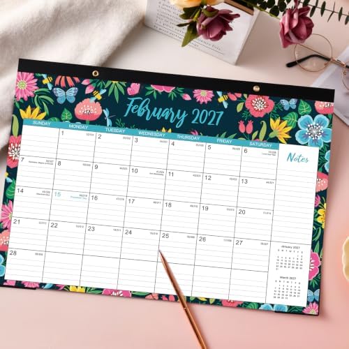 Desk Calendar 2026-2027 - Jul 2026 - Dec 2027, Large Monthly Desk Calendar 18 Months, 17" x 12", Desk Pad, Large Ruled Blocks, To-do List & Notes, Best Desk/Wall Calendar for Planning or Organizing