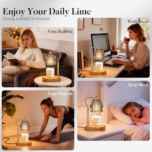 Candle Warmer Lamp with Timer Dimmer, Wax Melts Warmer Lamp for Gift, Grey