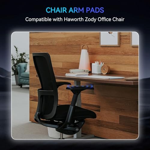 Arm Pads Caps for Haworth Zody Office Chair（Black）