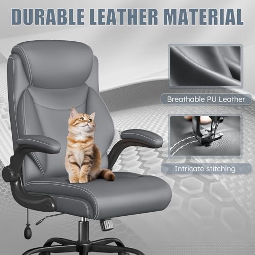 Ergonomic Office Chair,Inflatable Lumbar Support High Back Chair,Gray