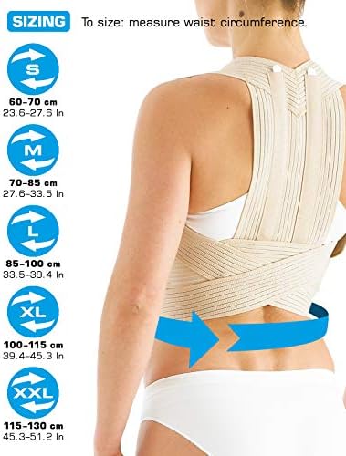 Neo-G Clavicle Brace - Back Support for Early Kyphosis, Rounded Shoulders, Pain Relief, Muscular Aches, Rehab - Fully Adjustable - Class 1 Medical Device - S - Tan