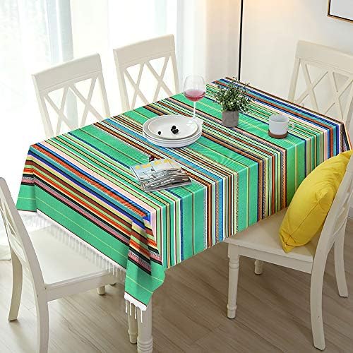 Xplanet 84 X 59 Inch Mexican Serape Blanket Bay Window Blanket, Mexican Tablecloth Serape Tatami Blanket Bed Blanket Table Cover Tapestry Blanket Picnic Mat for Mexican Party Wedding Decorations