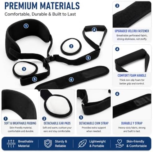 Y Neck Strap Stretcher, Cervical Traction Device for Neck Discomfort, Spine Chiropractic Decompression Traction Tool with Chin Strap, Adjustable Neck Stretcher for Home Use