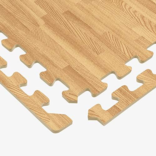 Forest Floor Farmhouse 3/8 Inch Thick Printed Foam Tiles, Premium Wood Grain Interlocking Foam Floor Mats, Anti-Fatigue Flooring – Stylish Flooring Solution