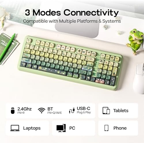 KiiBoom Phantom98 Lite 96% Wireless Mechanical Gaming Keyboard, VIA Custom