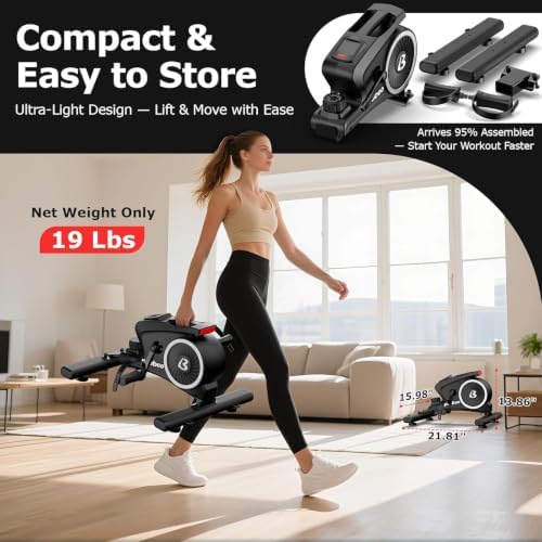 pooboo Under Desk Bike Pedal Exerciser with Magnetic Resistance