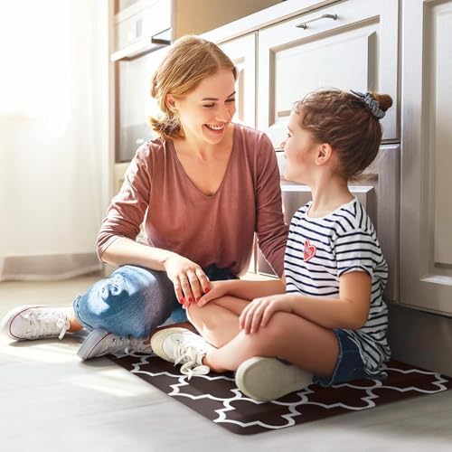 WISELIFE Anti Fatigue Floor Mat, 17.3" x 28", 4/5 Inch, Chocolate