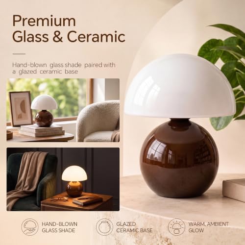 Dawnwake Mushroom Lamp Table Lamp for Bedroom-Small Desk Table Lamps,Coffee
