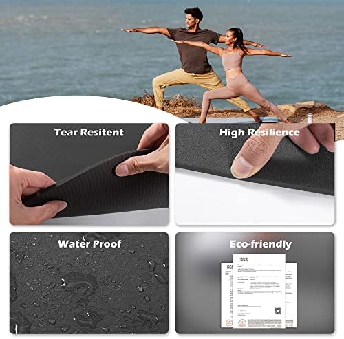 Yoga Mat Non Slip, Pilates Fitness Mats, Eco Friendly, Anti-Tear 1/4" Thick Yoga Mats for Women, Exercise Mats for Home Workout with Carrying Sling and Storage Bag