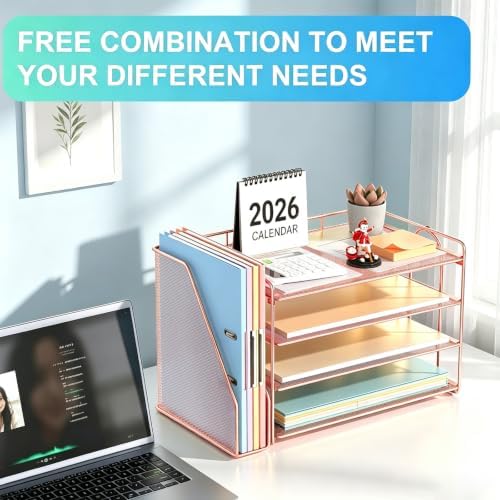 gianotter 4-Tier Paper Organizer With Magazine Holder