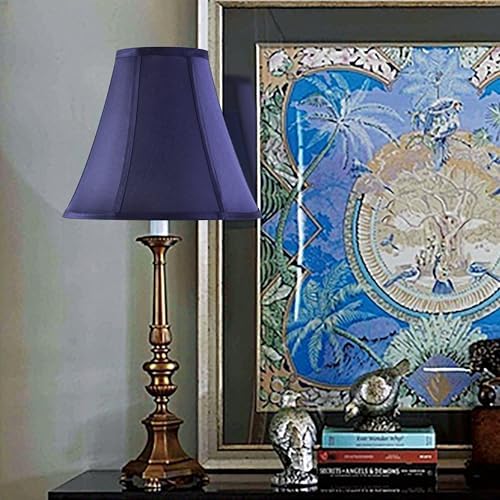GO&SO Set of 2 Blue Bell Lamp Shades 6"x13"x9.8" Medium Spider