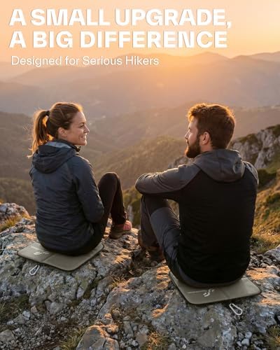 Sportneer Sitting Pad, Lightweight Waterproof Folding Seat Pad for Backpacking, 15.75'' x 15.75'' Portable Camping Seat Mat for Hiking, Picnics & Outdoor Use