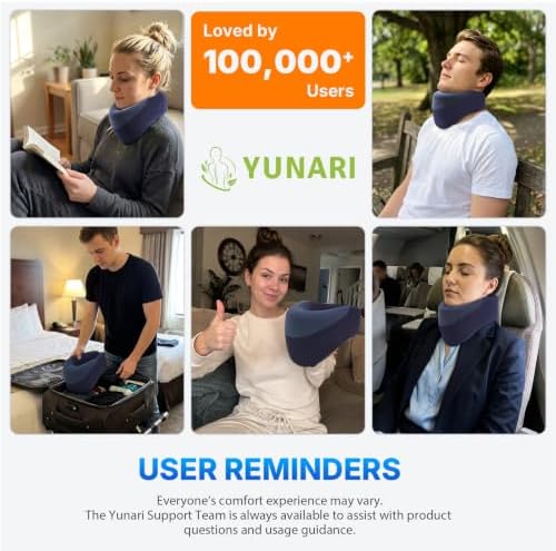 Yunari Cordless Neck Brace for Cervical Spine, Neck Posture Corrector with Intelligent Adjust and Hot Compress Function, Neck Support Brace for Men and Women