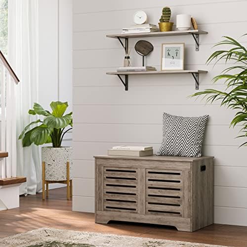 DINZI LVJ Wall Shelves, 23.6" Long Floating Shelves with Metal Brackets