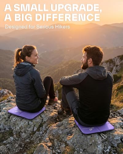 Sportneer Sitting Pad, Lightweight Waterproof Folding Seat Pad for Backpacking, 15.75'' x 15.75'' Portable Camping Seat Mat for Hiking, Picnics & Outdoor Use