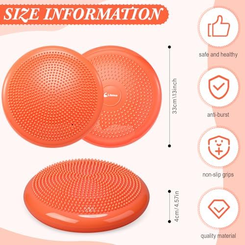 Libima 4 Pcs Wiggle Seat for Kids Inflated Wobble Cushion
