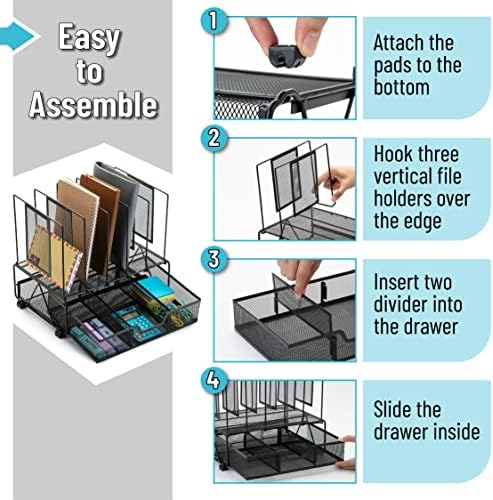 Mr. Pen- Mesh Desk Organizer with Drawer