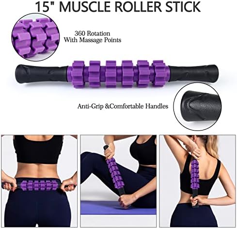5 in 1 Foam Roller Set High Density Patented Foam Roller for Exercise