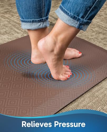 Anti Fatigue Cushioned Mat & Standing Desk, Standing Work for Home Office