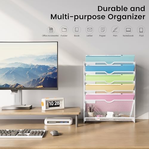 Hanging Wall File Organizer 6-Tier Wall Mount Mail Organizer