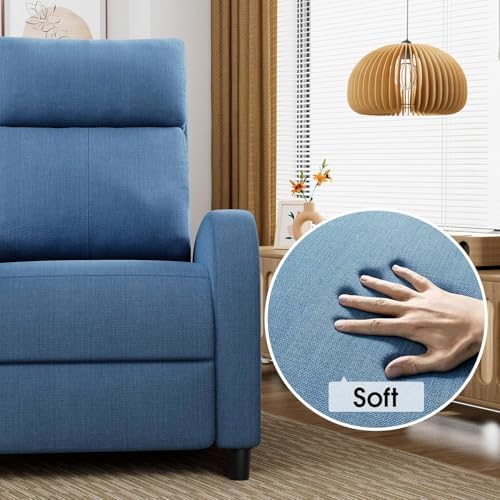 Homall Recliner Chair, Recliner Sofa Fabric for Adults, Blue Recliners