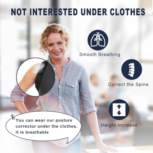 Posture Corrector Upper Back Brace Neck Shoulder Back Support Brace Pain Relief Belt For Women Men Braces Spine Straightener Breathable & Adjustable