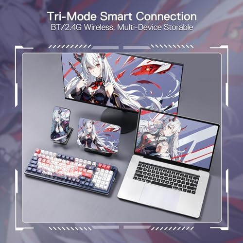 Redragon K686 PRO Wireless RGB Gasket Gaming Keyboard, Dye-Sub Anime Keycap
