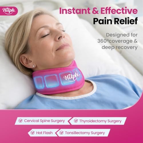 Hilph Neck Ice Pack Wrap, 45-Min Cooling for Tonsillectomy & Sore Throat
