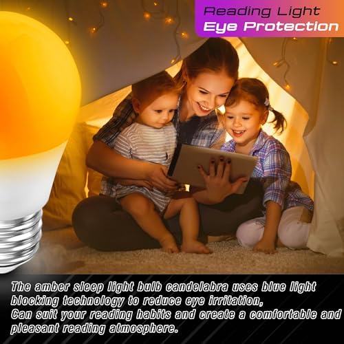 Amber Sleep Light Bulbs, Warm Night Light Bulb 1800K, Orange Light Bulbs