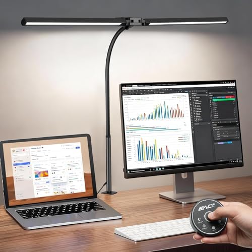 32.8'' Wide LED Desk Lam for Home Office, Computer Desk Lamp with Clamp