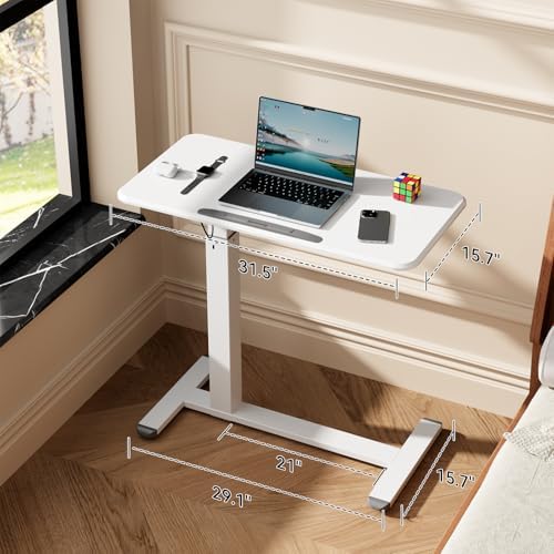 Mobile Standing Desk, Left/Right Rolling Bedside Table