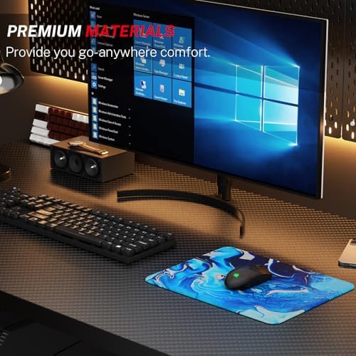 MROCO Essential Office & Gaming Mouse Pad, 8.5 x 11 Inch, Blue Waves