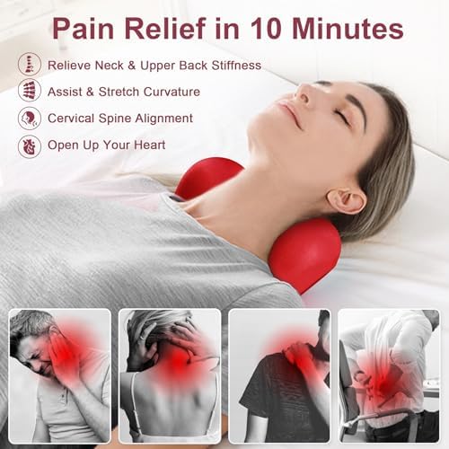 Cervical Neck Pillow with Back Massage Point Neck and Upper Back Stretcher