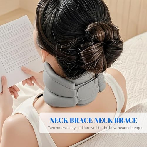 Neck Brace, Neck Braces for Neck Pain and Support, Adjustable Cervical Collar Keep Vertebrae Stable and Aligned, Relief of Cervical Spine Pressure for Sleeping