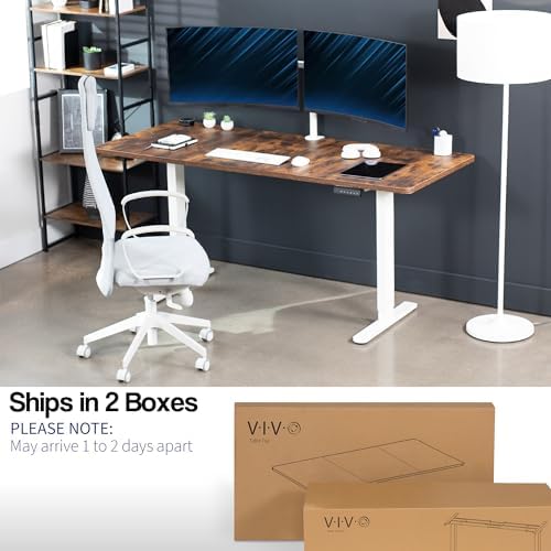 VIVO Rustic Vintage Brown 71 x 30 in Standing Desk, DESK-KIT-E2W7N